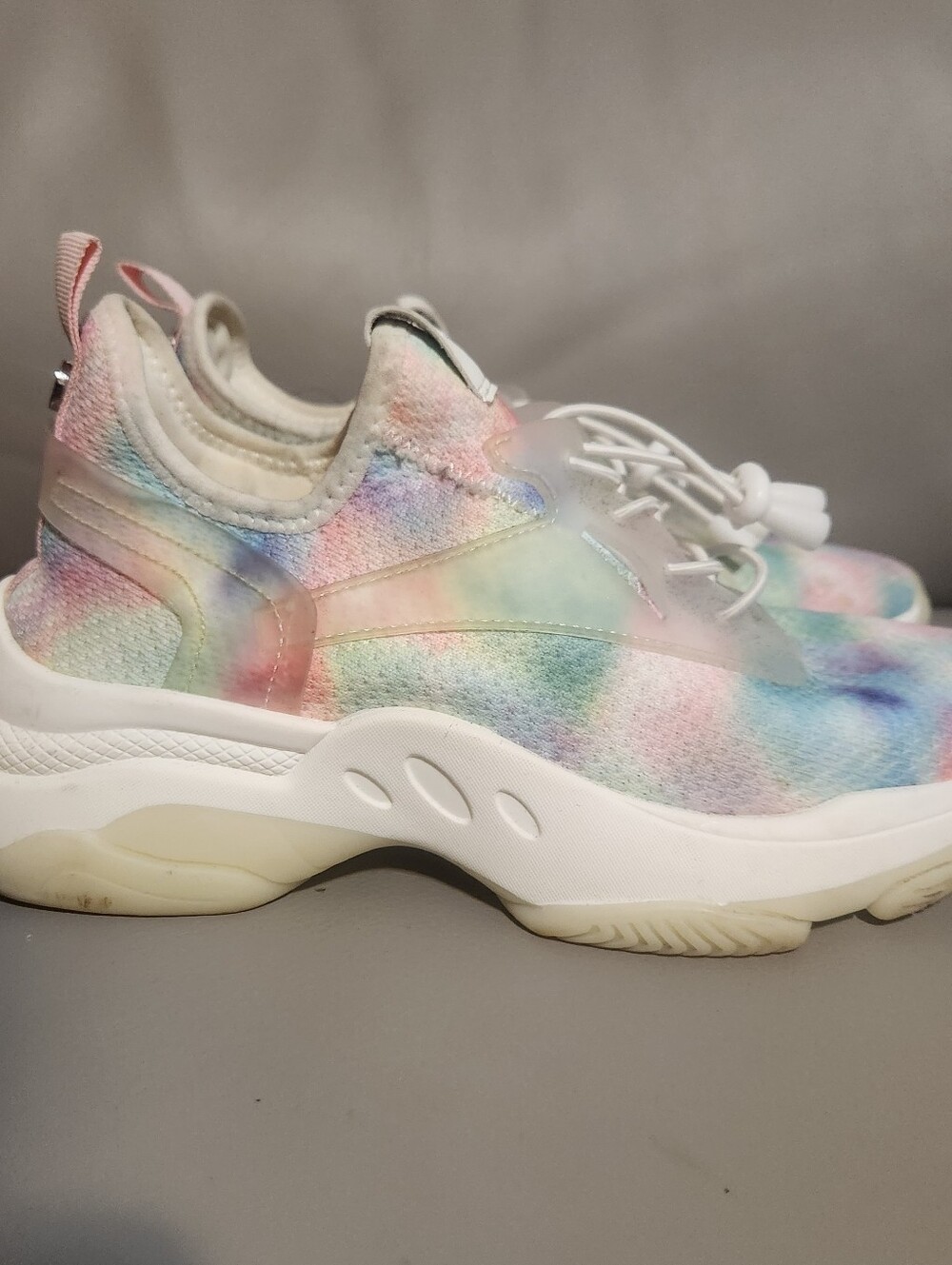 Steve Madden Myles Watercolor Multicolor Sneaker Pink Blue White Green